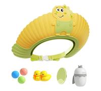 Kids Shower Hat and Bath Toy Set with Ear Protection and Visor