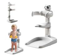 Kids Shower Standing Support, Adjustable Height Kid Bath Stand, Non-Slip Toddler Bath Seat with Stable Base, Foldable & Portable Smart Water Flow Hug Tower for 6-36 Months