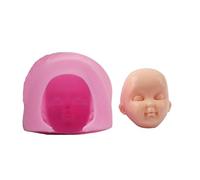 Kids Silicone Face Mold: detailed human doll head for resin, clay, fondant and other craft projects, flexible baking mold for cake decoration, bri art