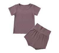 Kids Silk Pyjamas Floral Pajamas Set for Comfortable Elegant T-Shirt and Pants 2 Pieces Soft Lounge Sets Short Sleeve Sleepwear Children Outfit Toddler Clothes Coffee
