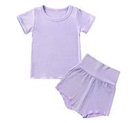 Kids Silk Pyjamas Short Sleeve Satin Pjs Sets Kawaii Cartoon Print Sleepwear T-Shirt and Pants 2 Pieces Set for Teenagers Lounge Gifts Girls Purple