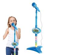 Kids Singing Microphones - Adjustable Stand Microphone, Music Toy with Flashing Stage Lights, Portable Karaoke Machine | Kids Singing Tour Performance Toy Fun Entertainment Gift