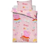 Kids Single Character Bed Sheet Set - Fun & Colorful Design | Soft, Durable, Easy Care | Single Size Bedding for Girls (P Pig Make Your Own Magic)
