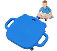 Kids Sitting Scooter Board with Handle,360° Swivel Wheels, Safe & Stable Sensory Scooter for Indoor/Outdoor Play, Improves Balance & Motor Skills, Ages 3+(Blue)
