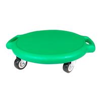 Kids Sitting Scooter Board with Universal Wheels Swivel Casters Round Plastic Floor Surfer Sports Scooters with Rollers Autism Kids Sensory Scooter Board for Gym Class Physical Education Home Use
