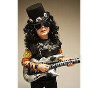 Kids Size 80s Slash Style Boys Rockstar Costume (Small (5-6 years))