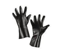 Kids Size Black Cowboy Leather Look Western Fancy Dress Gauntlets Gloves
