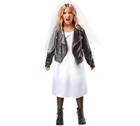 Kids Size Childsplay Bride of Chucky Tiffany Girls Halloween Fancy Dress Costume