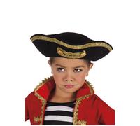 Boland 81906 Children's Pirate Joey Hat, One Size, Pirate, Nobleman, Privateer, Sailor, Captain, Medieval, Carnival, Halloween, Theme Party, Fancy Dress, Theatre