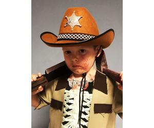 Kids Size Walking Dead Style Brown Sheriff Hat Fancy Dress Zombie Hunter Rick