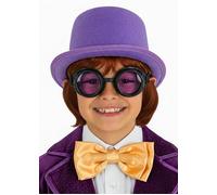 Kids Size Willy Wonka Style Purple Top Hat Childrens Roald Dahl Book Fancy Dress