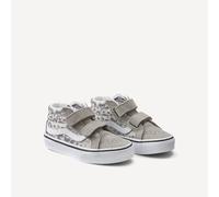 Kids Sk8-Mid Trainers with Touch 'n' Close Fastening Grey/Leopard