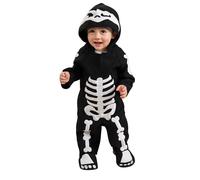 Kids Skeleton Costume Halloween Bones Spooky Unisex Fancy Dress Outfit