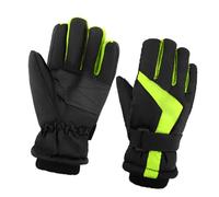 Kids Ski Gloves with Double Layer | Double Layer Insulated Cold Weather Mittens with Reflective Strips, Anti-Slip Palm for Winter Sports