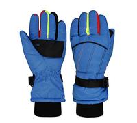 Kids Ski Mittens Waterproof Snow Gloves Child Winter Thermal Mittens Warm Fleece Lined Gloves Outdoor Skiing Snowboarding Girls Boys Age 6-10 Years Old