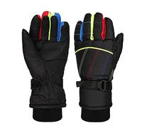 Kids Ski Mittens Waterproof Snow Gloves Child Winter Thermal Mittens Warm Fleece Lined Gloves Outdoor Skiing Snowboarding Girls Boys Age 6-10 Years Old