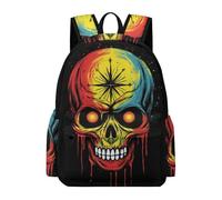 Kids Skull Backpack Water Resistant School Bag for Girls & Boys Age 2-7 Nursery Skeleton Travel Bag Children Rucksack