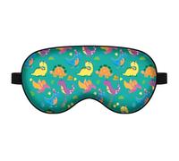 Kids Sleep Mask, Cute Dinosaur World Blackout Sleeping Mask for Kids Teen, Funny Eye Mask with Adjustable Strap, Kids Eye Mask for Home Nap Children's Travel Mask Soft Eye Cover Child Blindfold