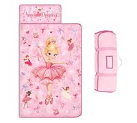 Kids Sleeping Bag,Nap Mat with Removable Pillow and Blanket,Warm Toddler Slumber Bag 150x60cm for Toddlers Boys Girls, Roll Up Kids Sleeping Mat for Bedroom Daycare Kindergarten,Princess