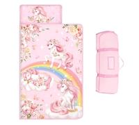 Kids Sleeping Bag,Nap Mat with Removable Pillow & Blanket Toddler Nap Mat
