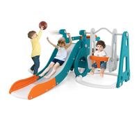 Kids Slide And Swing Set 5-in-1 Indoor Playset With Crawling Tunnel Gymax Multi One Size
