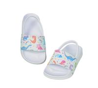 Kids Sliders Summer Breathable Soft Sole Beach Shoes with Heel Strap Cartoon Open Toe Outdoor Slippers for Age 2 To 5