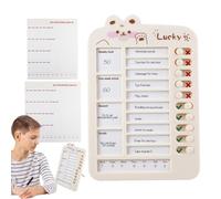 Kids Sliding Chore Chart - Visual Schedule Organizer, Daily Routine Planner | Magnetic Reward Tracker Board, Task Chart Tool for Boys Girls, School Readiness, Home Learning Activities