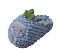 Kids Slip on Slippers Boys Girls Warm Soft Plush Memory Foam House Slippers Big Little Kids Non-Slip Winter Cute Pineapple Pattern Home Shoes for Indoor Outdoor Blue