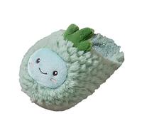 Kids Slip on Slippers Boys Girls Warm Soft Plush Memory Foam House Slippers Big Little Kids Non-Slip Winter Cute Pineapple Pattern Home Shoes for Indoor Outdoor Green