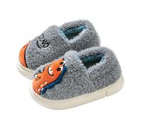 Kids Slippers Autumn Winter Fashion Cartoon Dinosaurs Kids Sliders Flat Bottom Non Slip Slip On Sliders Kid Cozy Indoor Round Toe Cute Slipper