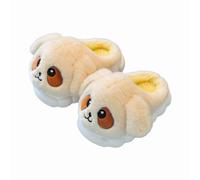 Kids Slippers Cute Puppy Plush Boys Girls Slippers Winter Warm House Shoes | Kids Non-Slip Barefoot Shoes Toddler Funny Novelty Sliders Indoor Outdoor Fuzzy Lined Sliders