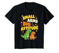 Kids Small Arms Big Attitude Dino Fan Dinosaur Boys Gift T Rex T-Shirt