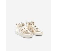 Kids' Small V-10 Mid Trainers in Leather Gold-Coloured