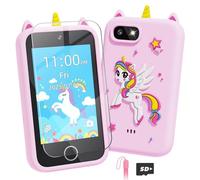 Kids Smart Phone, 3.5" Unicorn Toy Phone for 3 4 5 6 7 8 9+ Year Old Grils, Christmas Birthday Gifts Learning Toys for Girls Age 3-9+, Phone for Kids Dual Camera, Storytelling, Music Player