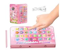Kids Smart Phone for Girls - ABS, Foldable Pretend Cellphone Musical Device | Child Educational Simulator with Buttons | Rechargeable Learning Gadget | Early Development Play Item for Boys Girls