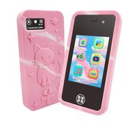 Kids Smart Phone for Girls, Christmas Birthday Gifts for Age 3-10 Kids Toys Cell, 3" Touchscreen Toddler Learning Play Toy Phone with Dual Camera, Game, Music Player, 16GB Card (Pink)