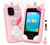 Kids Smart Phone for Girls, Kids Mobile Phone Toy with 2.8" Touchscreen Dual Cameras Learning Music Player Games 32 GB Card for 3 4 5 6 7 8 9 10 11 12 Year Old Girl Birthday