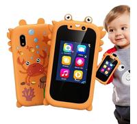 Kids Smart Phone Toy - Interactive Learning Device, Double Camera Feature, Musical Story Player | Educational Mobile Gadget Design, Engaging Pretend Play Phones For Entertainment Early Childhood Use