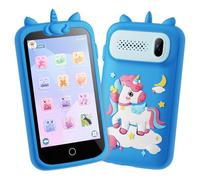 Kids Smart Phone Toys for Boys, 3.97" Touchscreen Cell Phone for Kids, Toddler Learning Gift Toys with Games Music Player, 8GB Card Blue