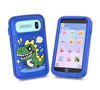 Kids Smart Phone Toys for Boys , 3.97" Touchscreen Dinosaurs Gifts and Toys for Boys Ages 3-12, Children Play Toy Phone with Camera, Game, Music, 8GB Card（Blue）