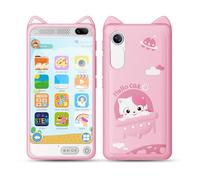 Kids Smart Phone Toys for Girls 3.97" Touchscreen Toddler Phone Learning Toy Christmas Birthday Gifts for Girls Age 3-12, MP3 Music Player with Dual Camera Kids Cell Phone, 2000mA(Pink)