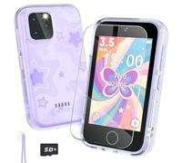 Kids Smart Phone Toys for Girls Ages 3-8，3.5" Educational Learning Toddler Phone,Christmas Birthday Gifts for 3 4 5 6 7 8 Year Olds Girl,Play Phone with Dual Camera,Music Player, Game, Habit Tracker