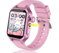 Kids Smart Watch 32 Games, 22 World Famous Landmarks, Audio Books & Learning Cards, 3 Sport Modes, Calendar, Pedometer, Habit Tracking, Alarm, Calculator, MP3, Class Mode, Smart Watch for Kids 3-14 Ys
