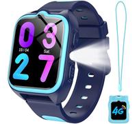 Kids Smart Watch，4G Smartwatch with GPS，800mAh Battery, Video Calls, SOS，LED Flashlight，Classroom Mode,Games,Camera, IP68 Waterproof，Kids Watch for Boys Girls Toys Birthday Gifts for 4-12 Years Old