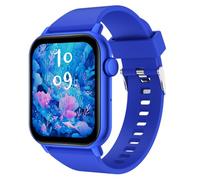 Kids Smart Watch with HD Touch Screen, IP68 Waterproof, Smart Watch for Kids with Puzzle Games, Step Counter, Heart Rate, Sleep Monitor, Flashlight, Music Player,Gift for Boys 8-12 (Dark Blue)