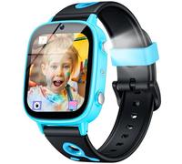 Kids Smartwatch for Boys Girls Children: Black Smart Watch with Pedometer IP68 Waterproof Music Timer Alarm Clock 26 Games 1.8" Square Touch Screen Long Battery Life Camera Recorder Video Teens Gifts