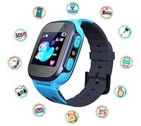 Kids Smartwatch LBS Smart Watch Kid with Flashlights Anti Lost Voice Chat for Boys Girls Birthday Gifts (Blue)