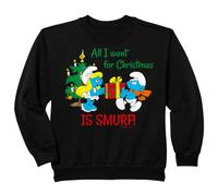 Kids Smurfs Kids Smurfette Christmas Tree Secret Santa Festive Sweatshirt