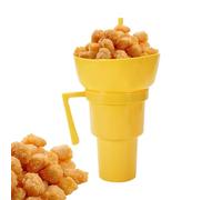 Kids Snack and Drink Cup Combo - 7.48x6.69x11.42 in Cups with Bowl On Top | Shatterproof Reusable Sippy Cup Fruit Holder for Dessert Kids Sofa Travel Car Trips Bedside