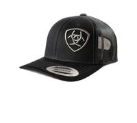 Ariat Kid's Youth Offset Grey Signature Logo Cap, Black, OS